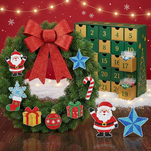 Velva Calendar Christmas Wreath